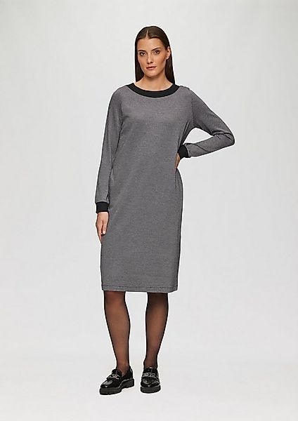 s.Oliver Minikleid Kleid Kleid mit Hahnentrittmuster und seitlichen Eingrif günstig online kaufen