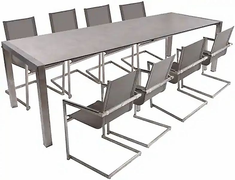 Garden Pleasure Garten-Essgruppe »SIENNA« 9 Stk. tlg. mit ausziehbarem Tisc günstig online kaufen