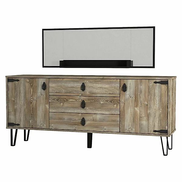 Sideboard Costa Eiche Nachbildung B/H/T: ca. 180x78x45 cm günstig online kaufen