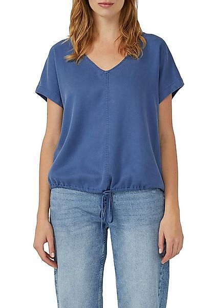 s.Oliver Kurzarmbluse mit Tunnelzug am Saum günstig online kaufen
