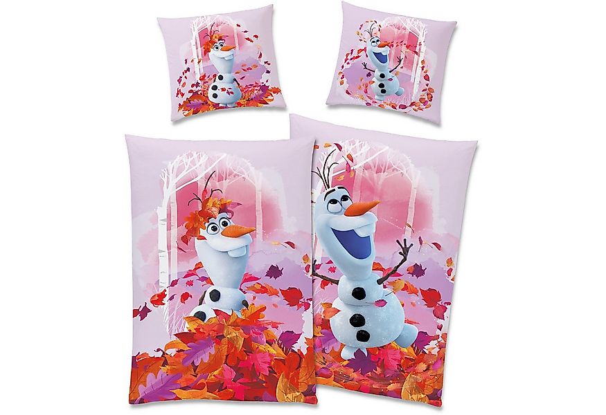 BERONAGE Kinderbettwäsche Frozen Die Eiskönigin Olaf Summer Bettwäsche Lino günstig online kaufen
