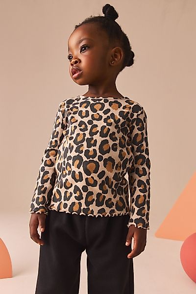 Next Langarmshirt Langärmeliges Feinripp-Shirt (1-tlg) günstig online kaufen