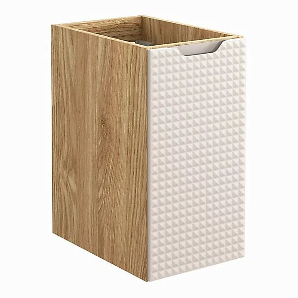 Lomadox Unterschrank LONDON-56-BEIGE Badschrank, Eiche mit beige, 3D-Strukt günstig online kaufen