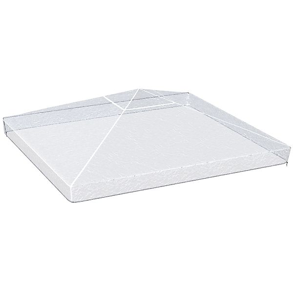 Outsunny Gazebo Regenschutz Kunststoff Transparent 300L x 300B x 80H cm günstig online kaufen