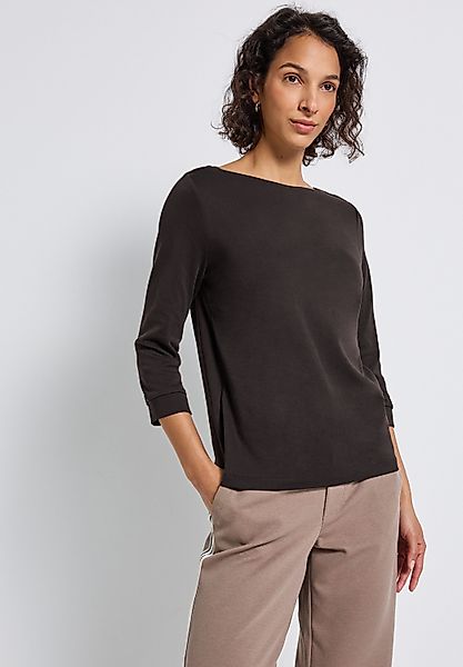 STREET ONE 3/4-Arm-Shirt U-Boot-Ausschnitt und 3/4-Ärmel günstig online kaufen