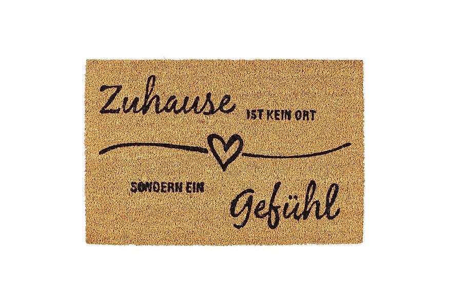 relaxdays Fußmatte Kokos Zuhause, Höhe: 15 mm günstig online kaufen