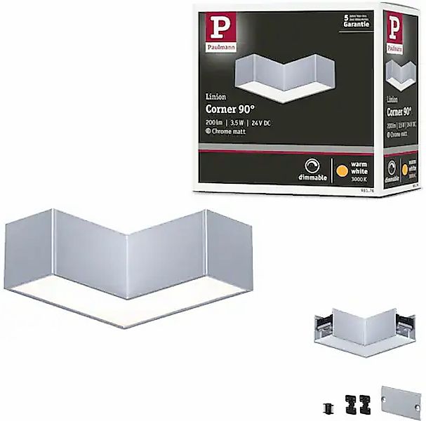 Paulmann Schienensystem-Leuchten »Linion Lichtkanal 90 ° 2000lm/m 3000K« günstig online kaufen