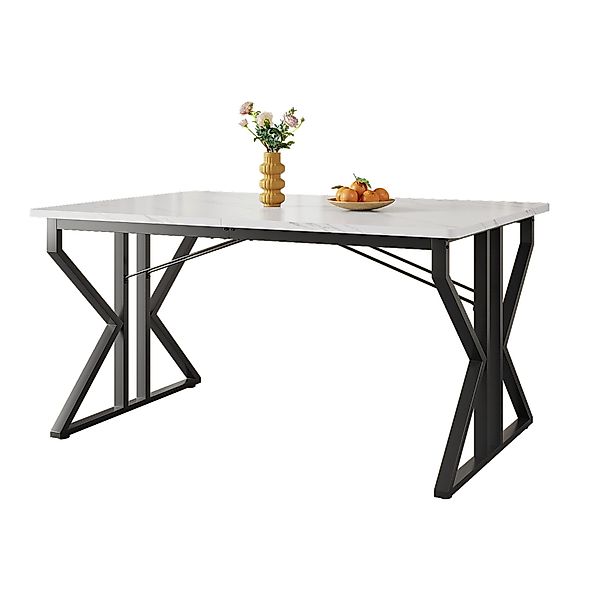 OKWISH Esstisch Küchentisch mit Metallbeinen (Frühstückstisch,moderner günstig online kaufen