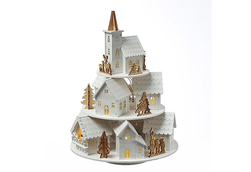 MARELIDA Weihnachtshaus LED Weihnachtsstadt Winterdorf mit Musik Spieluhr T günstig online kaufen