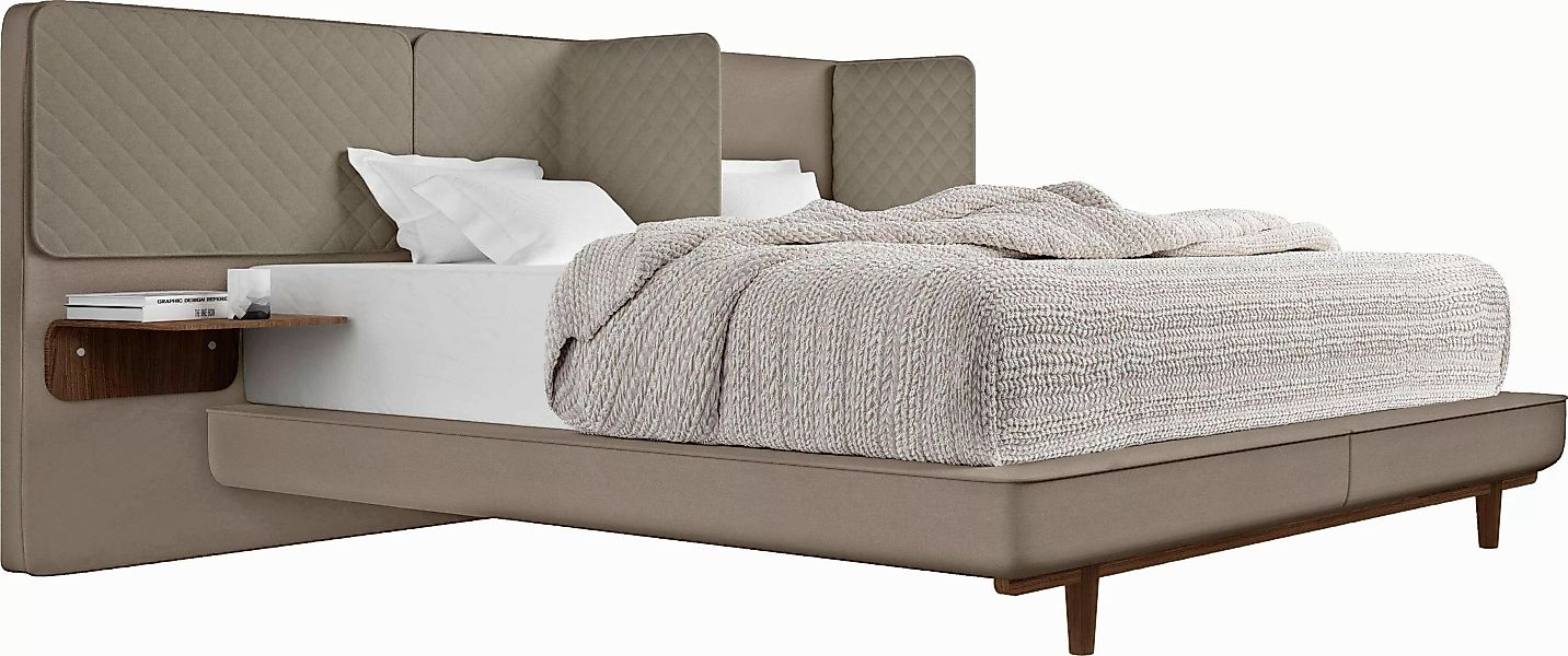 Schlaraffia Boxspringbett "Silence", in Sand inkl. Nachtkonsole und Holzfuß günstig online kaufen