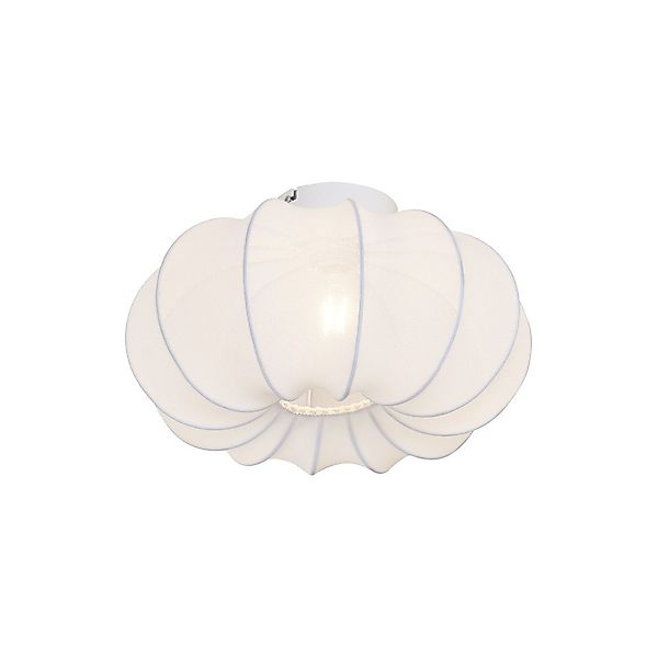 Qazqa Deckenleuchte Plu ayesha, ohne Leuchtmittel, E27, Weiß, Japandi, Text günstig online kaufen