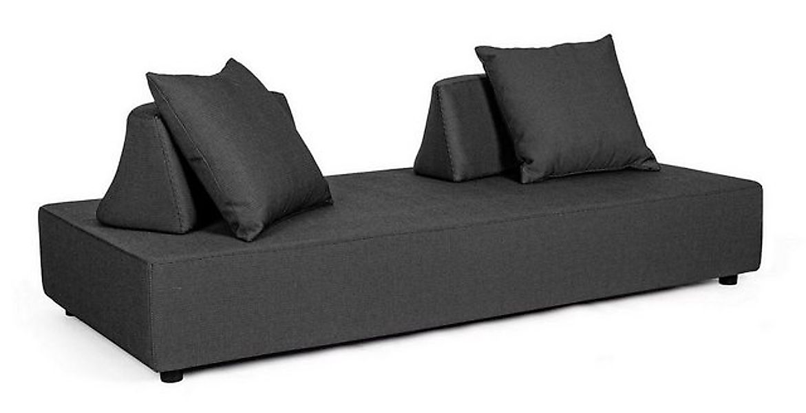 Natur24 Sofa Sofa Piper 200x90x32cm Aluminium Anthrazit Sofa Couch Polster günstig online kaufen