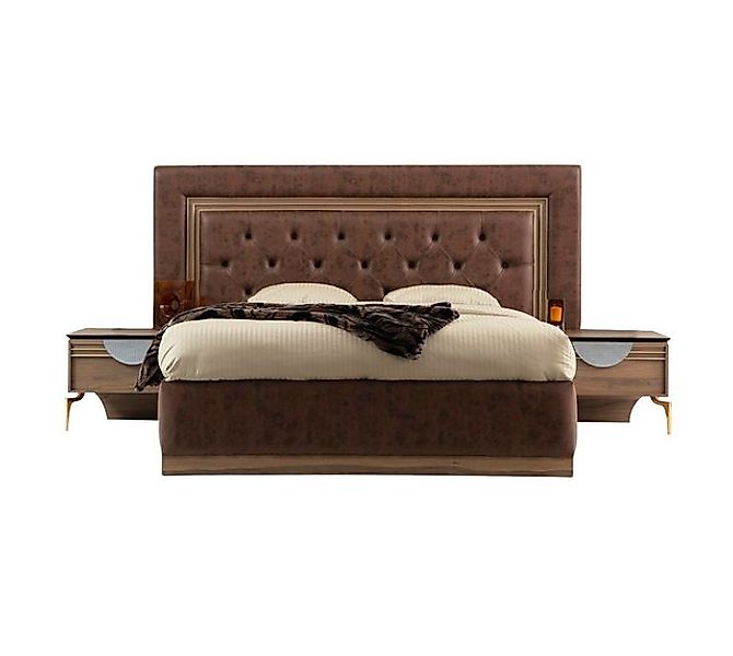 Xlmoebel Bett Schlafzimmermöbel-Set mit Doppelbett und zwei Nachttischen, l günstig online kaufen