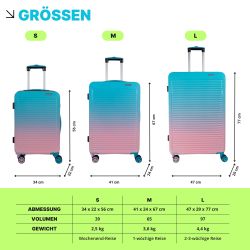 Crosstravel Hartschalen-Trolley Einzelkoffer Rainbow S / günstig online kaufen