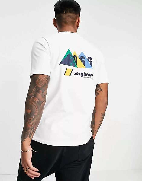 Berghaus – T-Shirt mit 1966-Logo in Weiß günstig online kaufen