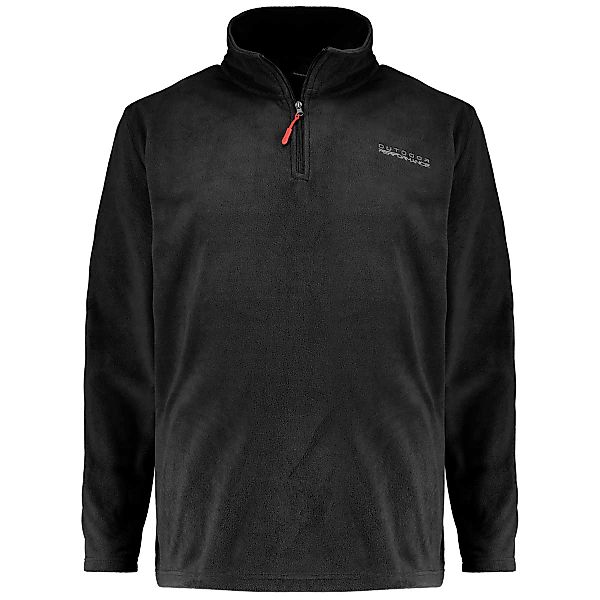 ADAMO Fleecepullover mit Troyerkragen Farbe schwarz Größe: 3XL günstig online kaufen
