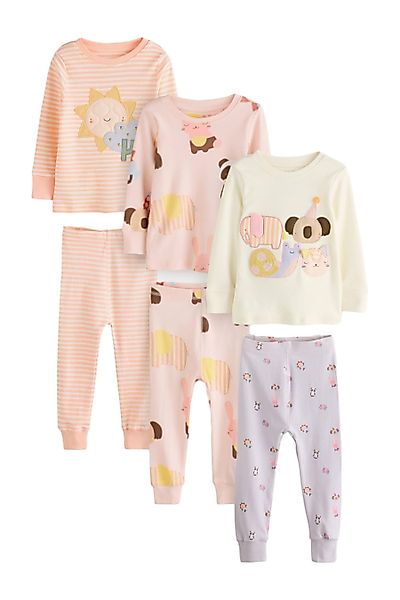 Next Pyjama Ballerina-Schlafanzug aus Baumwolle, 3er-Pack günstig online kaufen