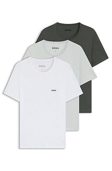 BOSS T-Shirt TShirtRN 3P Classic (Packung, 3-tlg) mit BOSS Stickerei günstig online kaufen