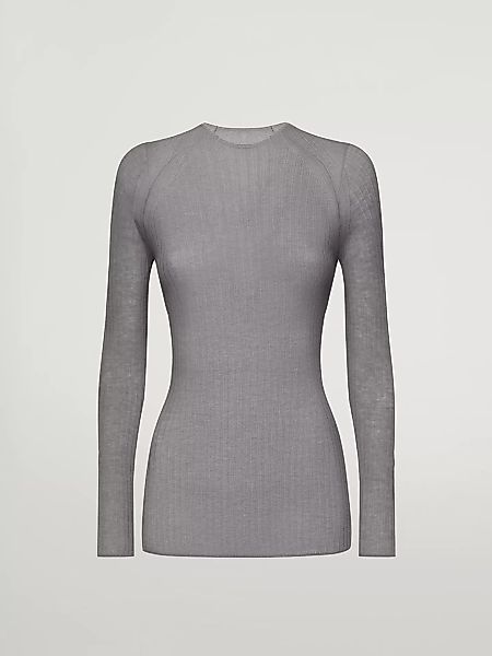 Wolford - Air Wool Top Long Sleeves, Frau, greymele, Größe: L günstig online kaufen