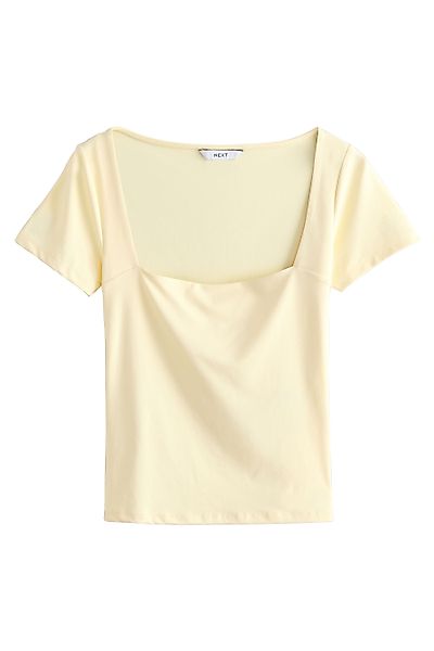 Next T-Shirt Weiches Kurzarmoberteil mit eckigem günstig online kaufen