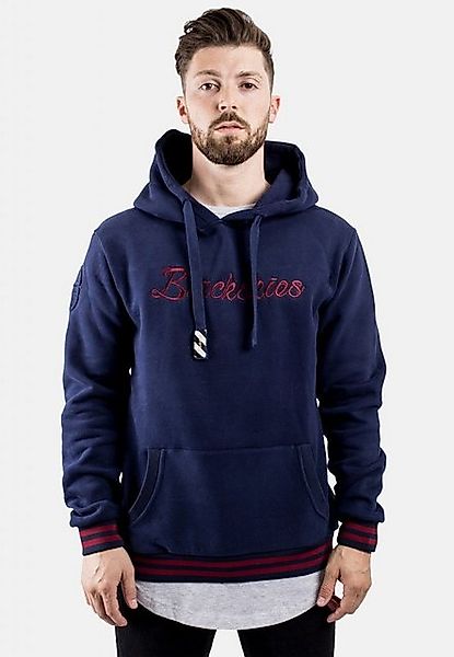 Blackskies Kapuzenpullover BS Script Hoodie Navyblau-Burgundy Medium günstig online kaufen