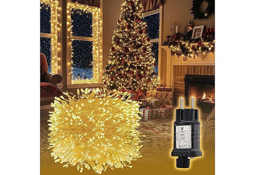 Salcar LED-Lichterkette LED-Lichterkette Aussen Cluster Weihnachtslichterke günstig online kaufen
