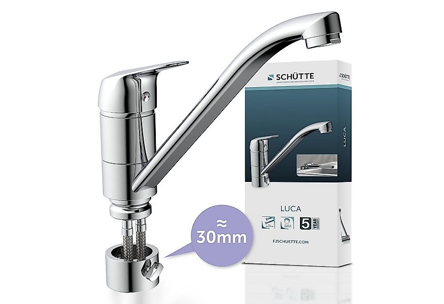Schütte Spültischarmatur LUCA für Unterfenster-Montage, Wasserhahn Küche in günstig online kaufen