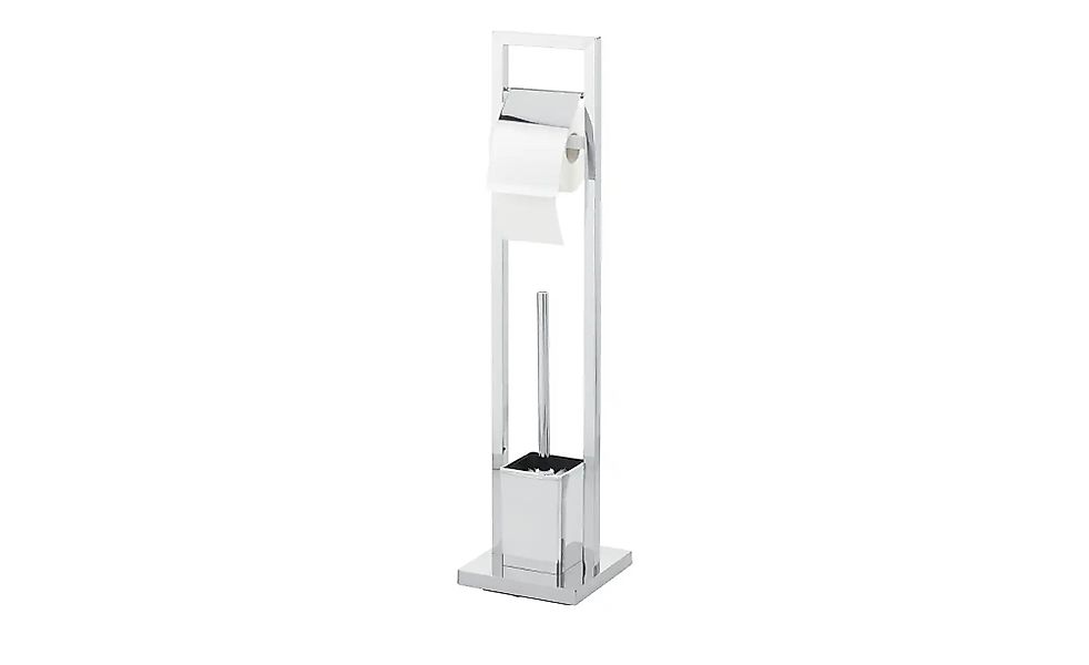KHG Stand WC Garnitur   ¦ silber ¦ Edelstahl ¦ Maße (cm): H: 75 Badzubehör günstig online kaufen