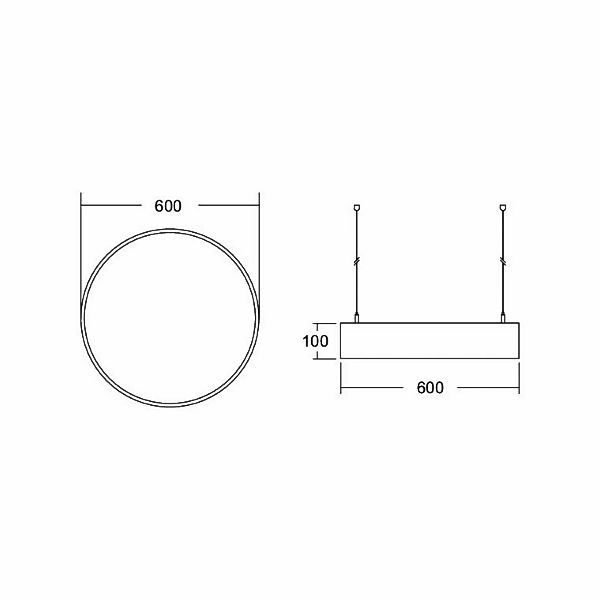 BRUMBERG Biro Circle direkt Ø 60 cm, on/off, schwarz, 3000 K günstig online kaufen