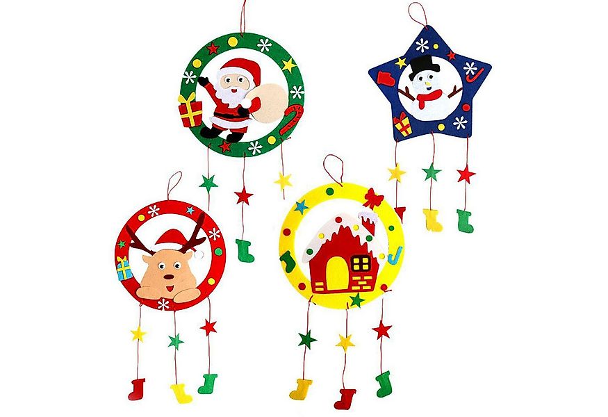 Coonoor Dekohänger Weihnachtskränze Bastelset für Kinder,Weihnachtsbaum Dek günstig online kaufen
