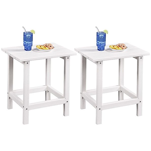 Yaheetech Gartentisch Beistelltisch 45x35,5x45 cm (2-St), günstig online kaufen