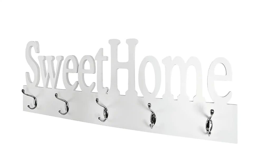 Wandgarderobe  Sweet Home ¦ weiß ¦ MDF-Platte ¦ Maße (cm): B: 74 H: 28 T: 7 günstig online kaufen