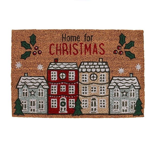 MystiCalls Fußmatte Fußmatte "Home for Christmas" - Weihnachten Winter, eck günstig online kaufen