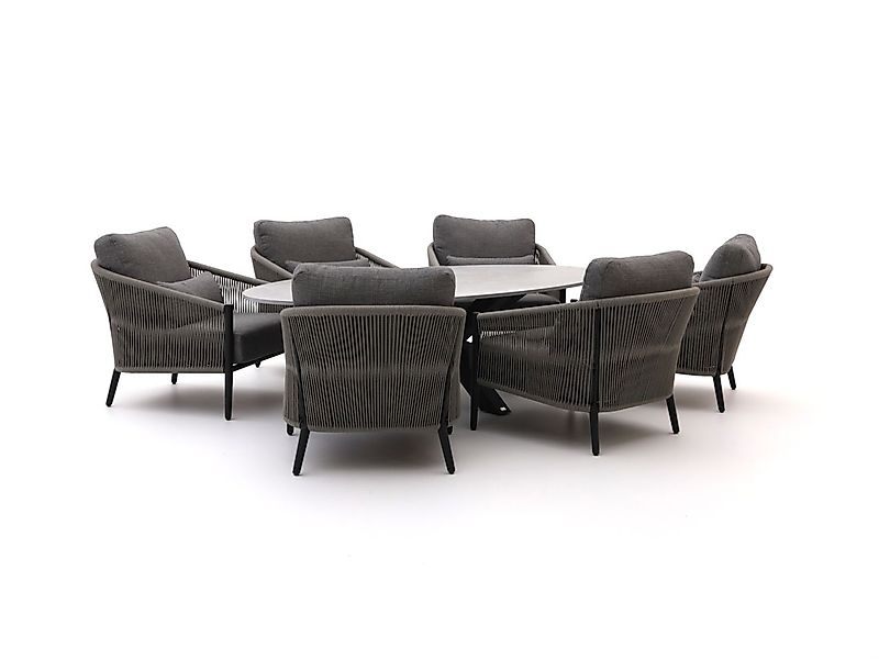 Bellagio Mineo/Induno Ellips 240 cm Gartenmöbel-Set 7-teilig günstig online kaufen