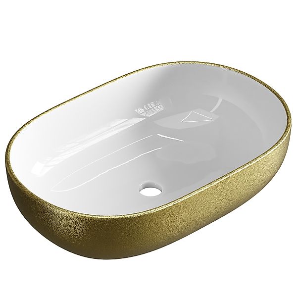 Planetmöbel Aufsatzwaschbecken Aufsatzwaschbecken oval 60 cm günstig online kaufen