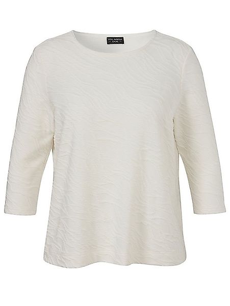 VIA APPIA DUE Rundhalsshirt (1-tlg) mit Strukturmuster, große Größen günstig online kaufen