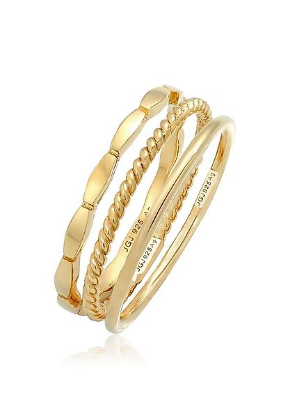 Elli Ring-Set Stapelringe Stacking Bandring 3er Set 925 Silber, Ring Set günstig online kaufen