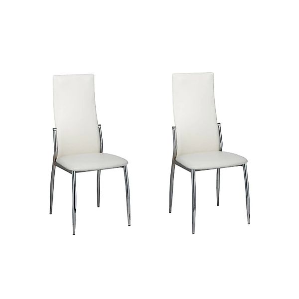 vidaXL Esszimmerstühle 2 Stk Weiß Kunstleder 60571 günstig online kaufen