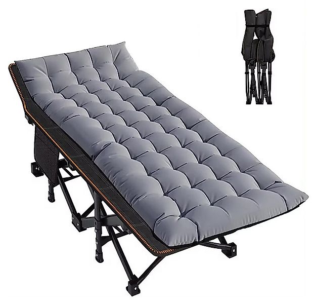 Divit Gartenliege Klappbares Feldbett Gartenliege mit Auflage & Tragetasche günstig online kaufen