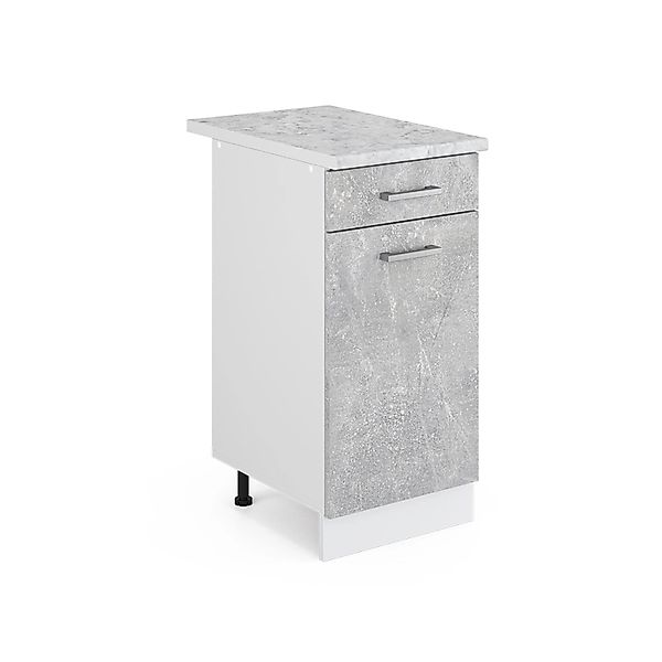 Vicco Unterschrank R-Line, Beton/Weiß, 40 cm, günstig online kaufen