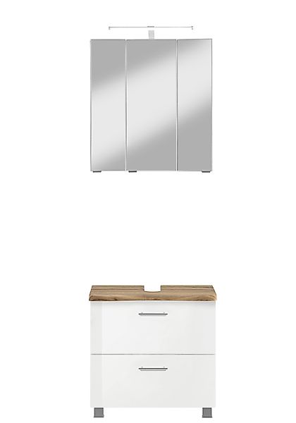 welltime Badmöbel-Set "Trento", Badezimmer-Set, Waschbeckenunterschrank, Sp günstig online kaufen