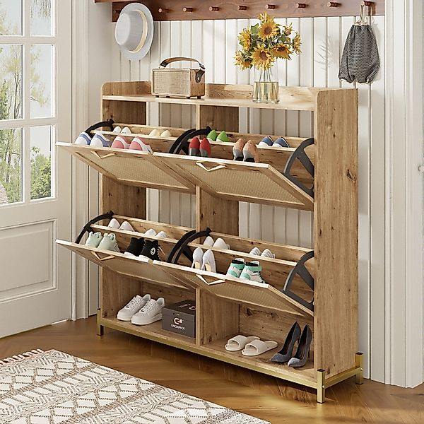 STILVORA Schuhschrank Schuhregal mit 4 Türen,Schuhkommode günstig online kaufen