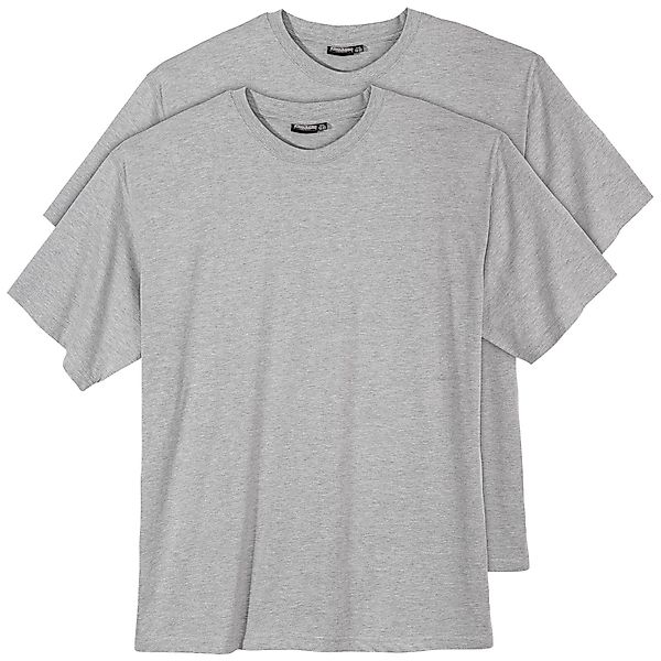 ADAMO Rundhalsshirt 2er Pack T-Shirt hellgrau günstig online kaufen