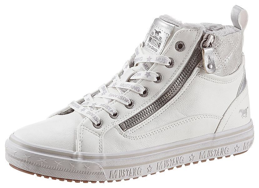 Mustang Shoes Sneaker mit bedrucktem Fellimitat-Kragen günstig online kaufen