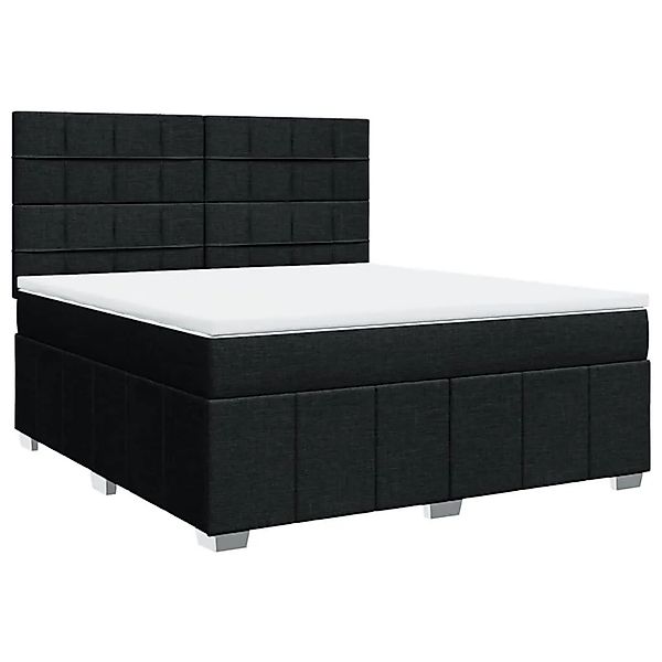 vidaXL Boxspringbett mit Matratze Schwarz 180x200 cm Stoff 3291749 günstig online kaufen