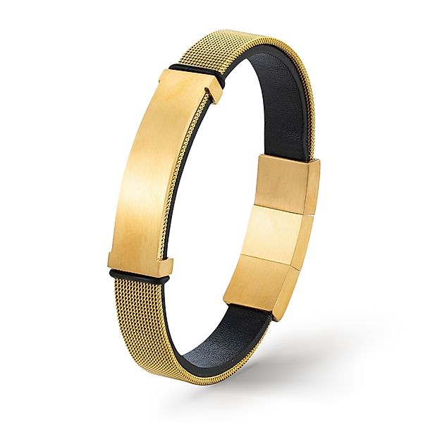 UNIQAL.de Goldarmband Gold Lederarmband Herren "SANTIAGO" günstig online kaufen