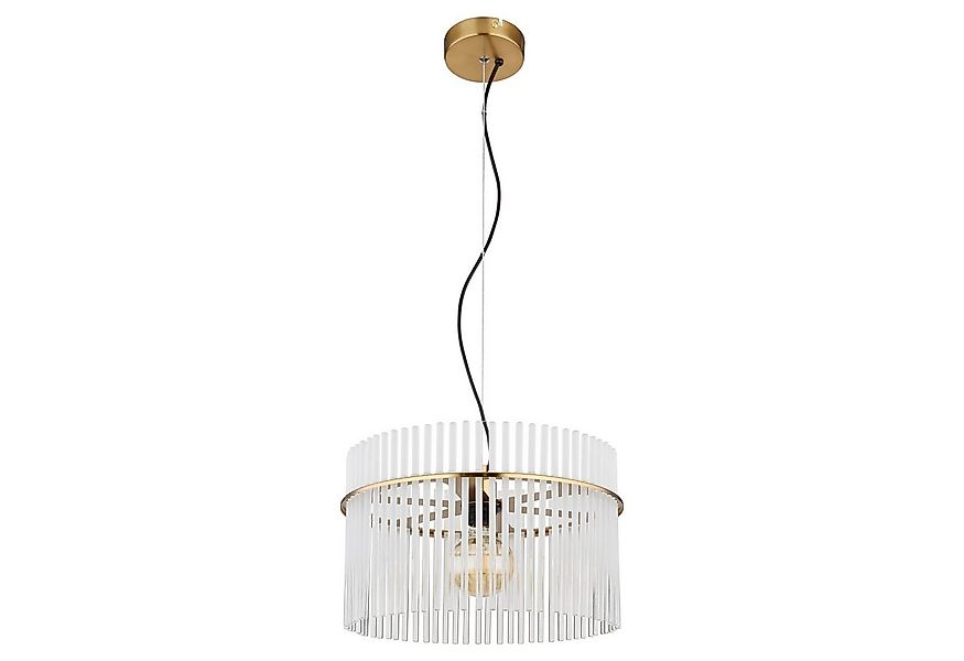 GLOBO LIGHTING Pendelleuchte GORLEY, 1-flammig, Goldgelb matt, Weiß, Metall günstig online kaufen