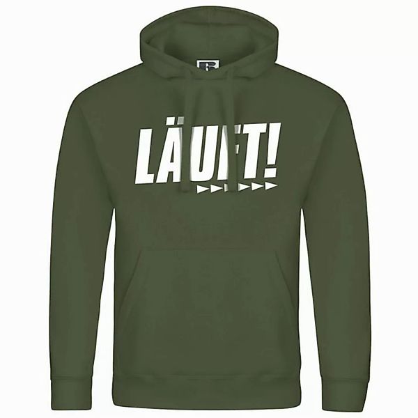 deinshirt Kapuzenpullover Herren Kapuzenpullover Läuft Mit Print Motiv, Gra günstig online kaufen