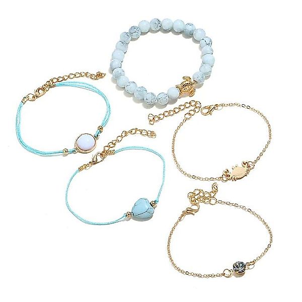KARMA Armband Set Armbandset Boho Gold günstig online kaufen