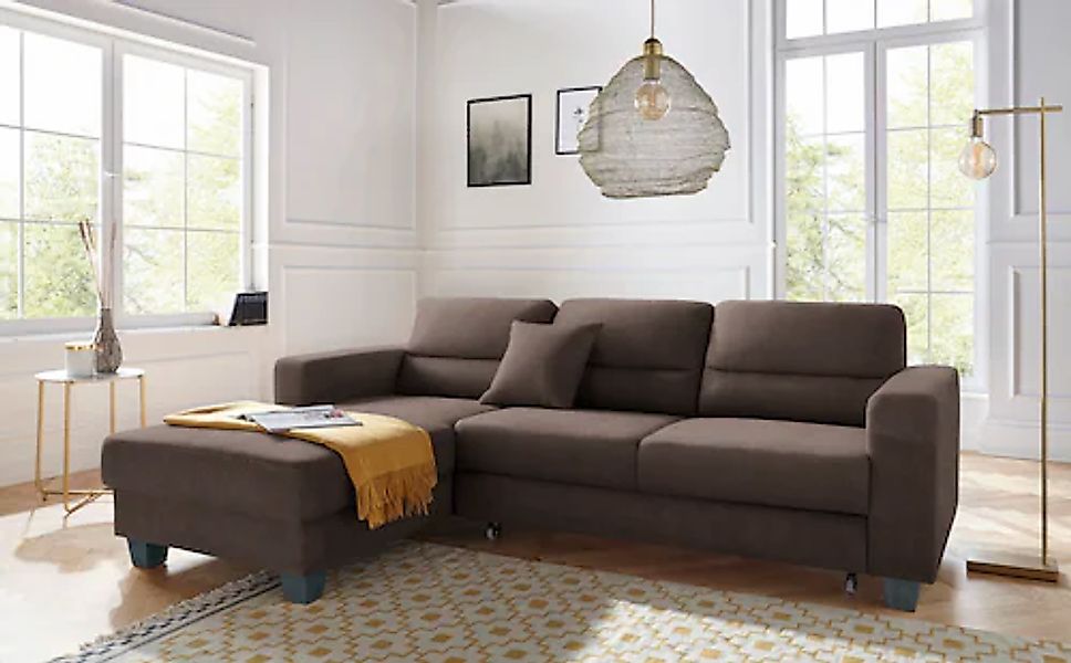 TRENDMANUFAKTUR Ecksofa »Chamber, zeitlos und modern, hoher Sitzkomfort, L- günstig online kaufen